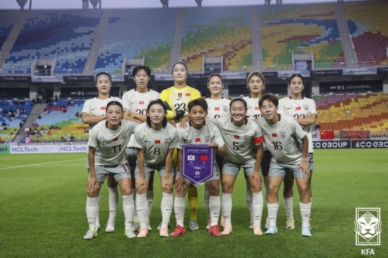 지난 한국전에 나섰던 중국 축구대표팀 선수들. /사진=대한축구협회 제공