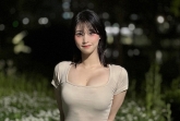 '초밀착 원피스' 79만 유튜버, 밤 산책 의상이 이 정도라니...