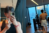 터질듯한 팔뚝, 태평양 어깨..방탄소년단 뷔, 엄청난 피지컬 보니