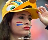 네덜란드-아르헨티나 '미녀들의 응원戰'