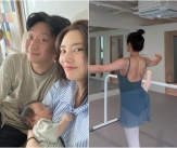 &#39;이규혁♥&#39; 손담비, 운동하고 해이 안고 남편과..행복한 세 가족