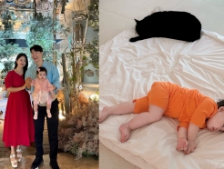 "우리집 복덩이" 55세 아빠 박수홍, ♥재이 낮잠 보며 미소 가득