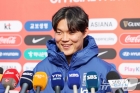 '유럽서 10골' 오현규, 대표팀 주전 어필 &quot;내 장점은 스피드, 날카롭게 침투하겠다&quot;