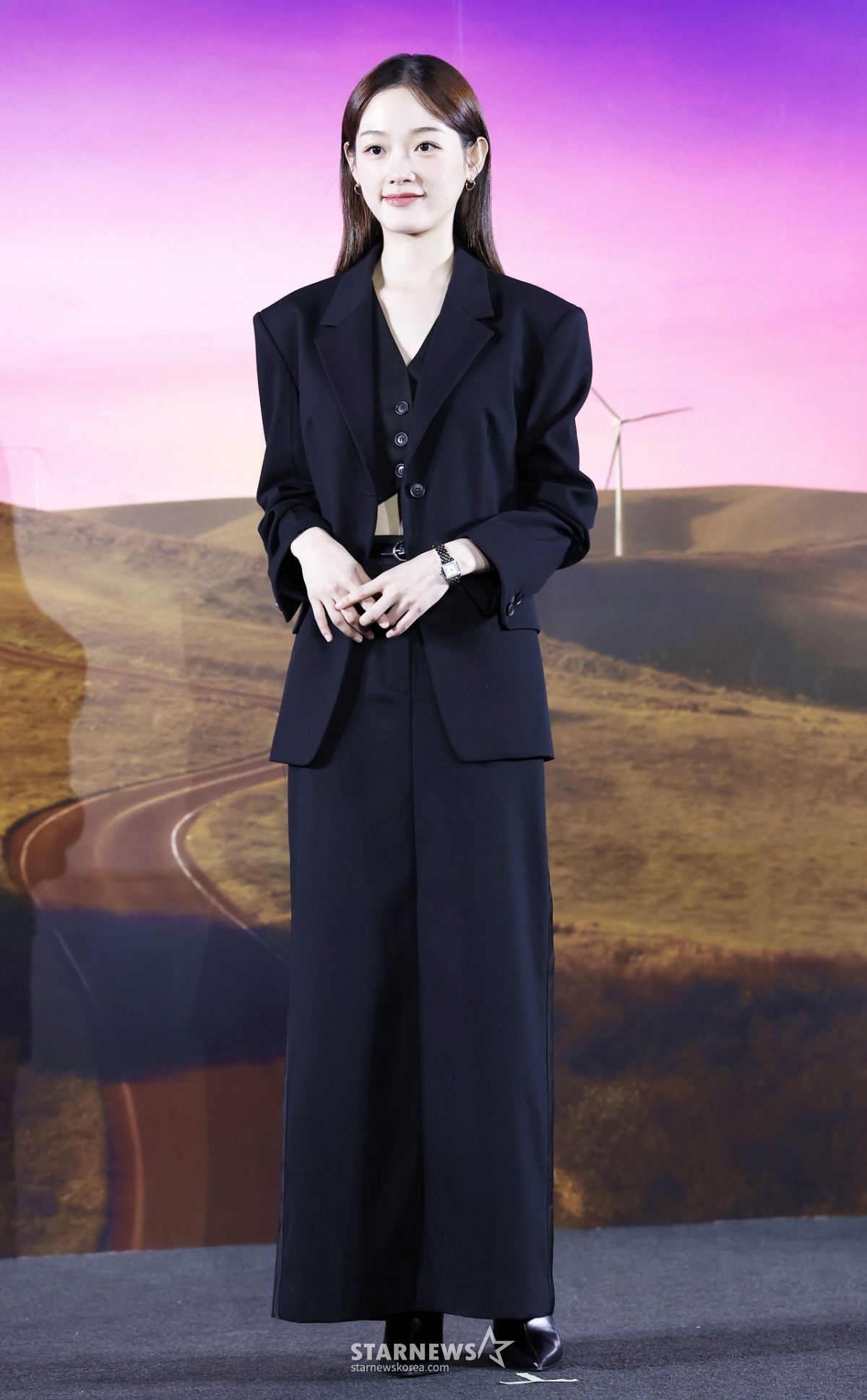 이유미, 올블랙으로 차분하게[★포토]