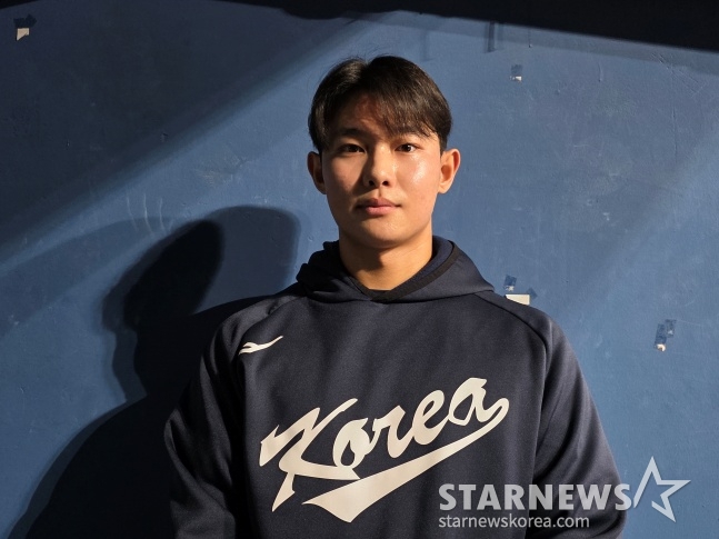 "원하는 구속 안 나왔다" KS 무실점에도 냉정했던 LG 신인, 국대 데뷔전 155㎞ 강속구 쾅! 아쉬움 달랬다