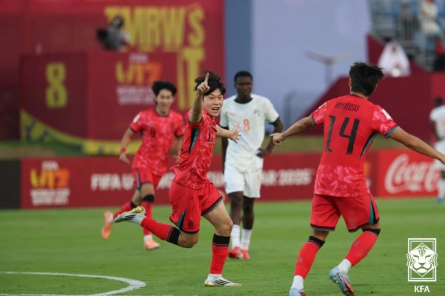 U17 월드컵 32강 진출! 백기태호, 코트디부아르 3-1 제압... 2승1무에도 스위스에 밀려 '조 2위'