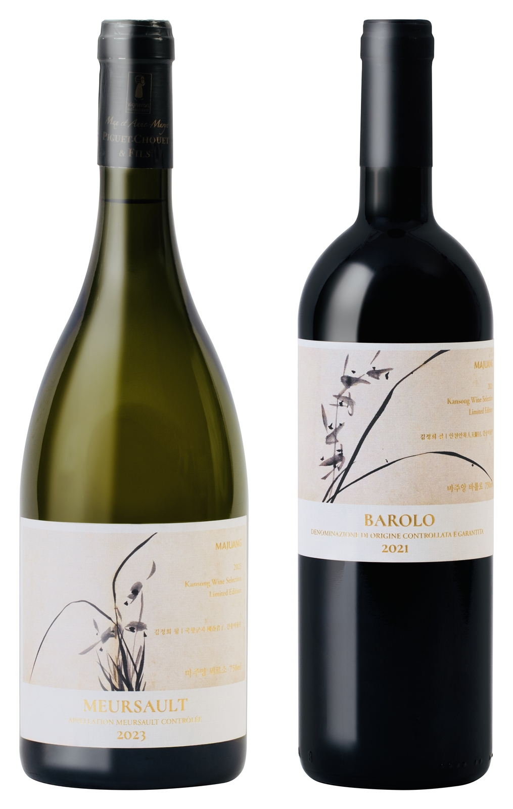 롯데칠성음료, 추사 김정희 난(蘭) '마주앙X간송' 콜라보 와인 2종 선봬