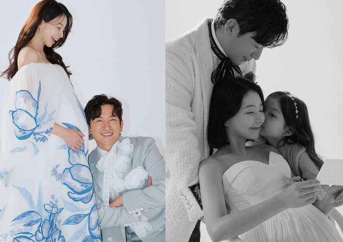 이젠 네 가족..이민우♥이아미, 만삭 화보 미소 "Our Family"[스타이슈]