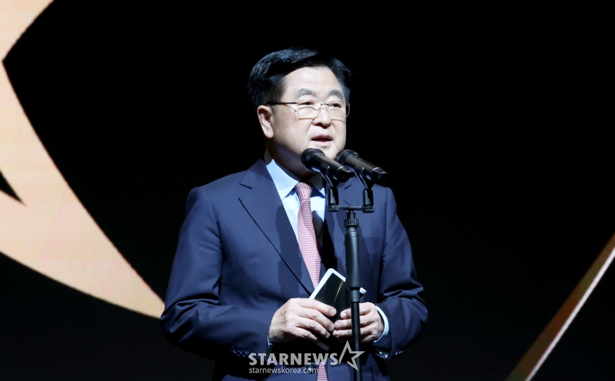 [포토] 'K리그 대상시상식' 환영사하는 권오갑 프로축구연맹 총재