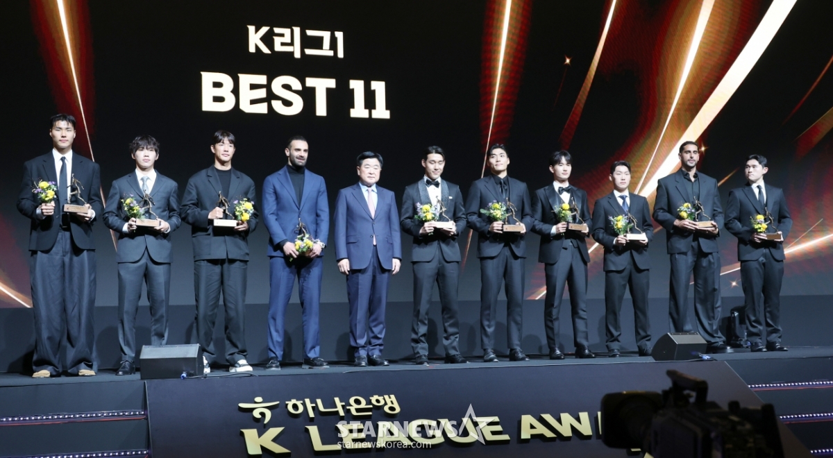 [포토] 'K리그 대상시상식' K리그1 베스트 11 한자리에