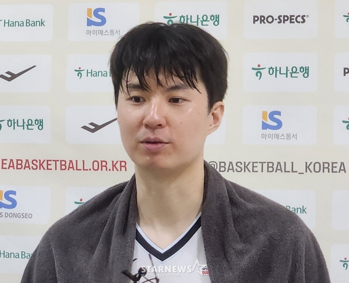 中 부숴버린 이현중 "중국 거칠고 더러운 수비, 오히려 더 즐거웠다" [원주 현장]