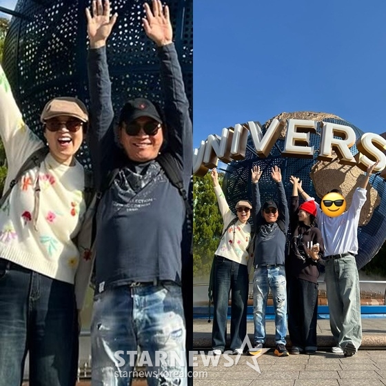 '유방암' 함께 극복한 부부..박미선♥이봉원, 1년만 감격적 투샷 [스타이슈]