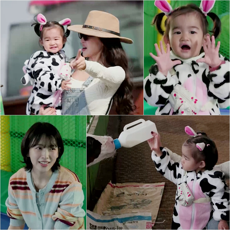 김윤지 "엄마 소리 듣고 싶어" 딸과 목장 나들이→카라 강지영 출격 [슈돌]