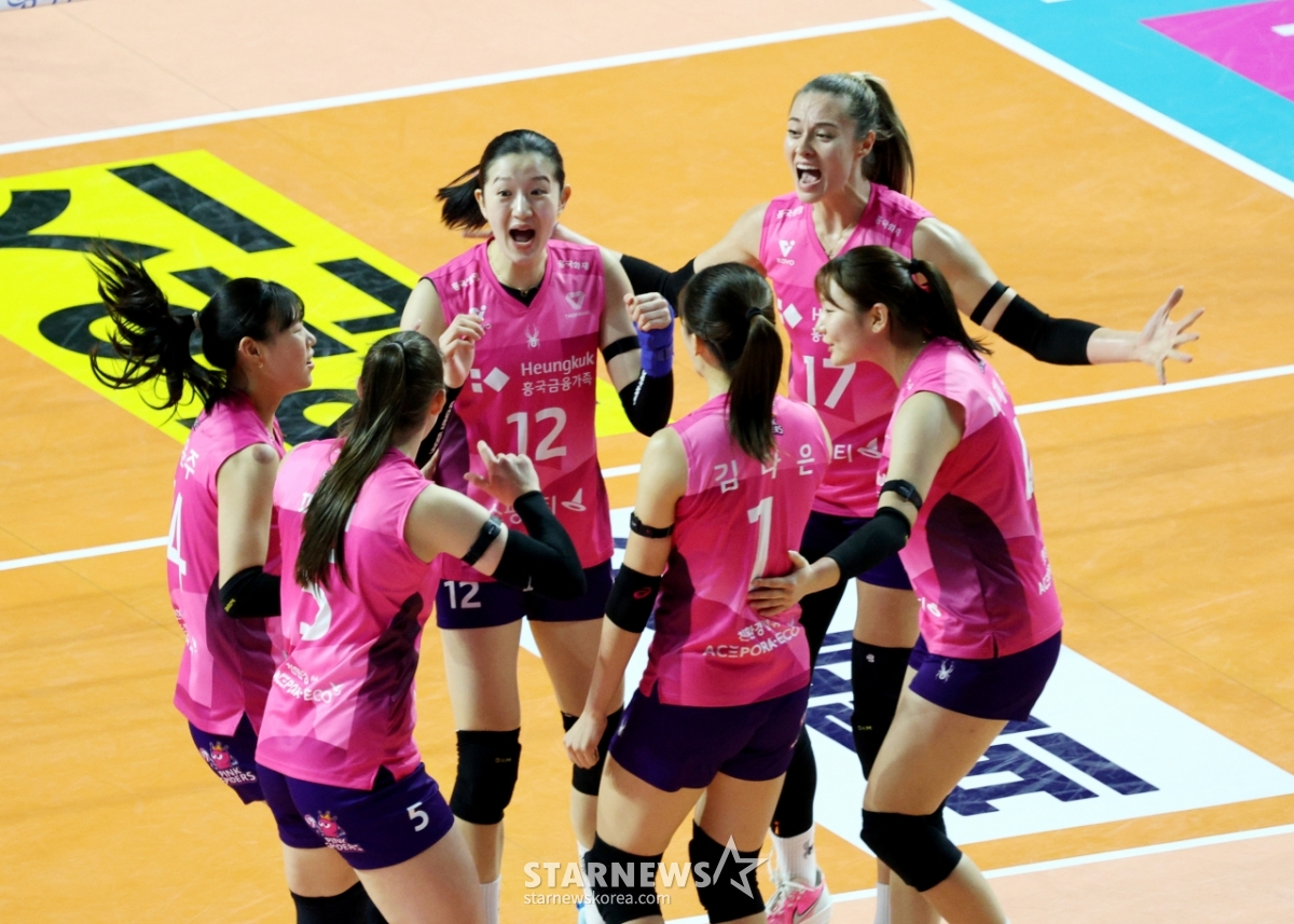 [포토] '득점환호 흥국생명'