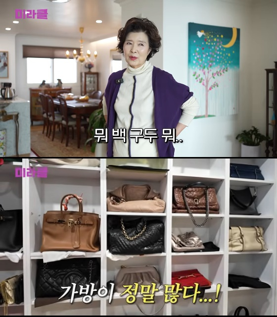 '73세 미혼' 윤미라, 집안 명품백 가득 "혼자 있다 보면 외로워..쇼핑하며 위안"