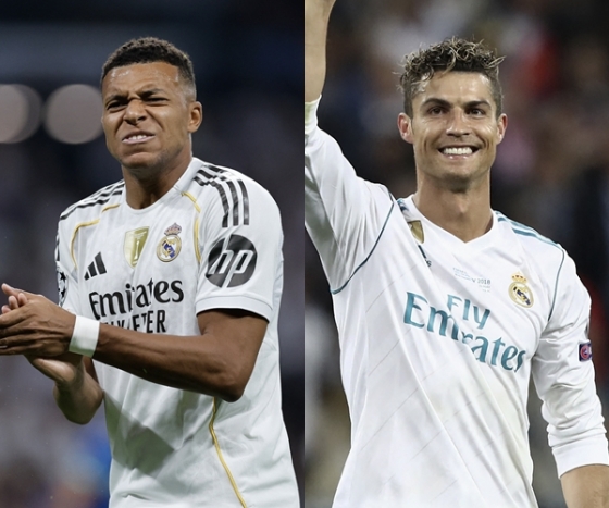 "나의 우상, 날두형 보고 있나요" 58호골 음바페, 호날두 대기록까지 '1골 차'... '레알 전설' 바뀔까