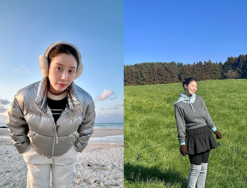 나비, 둘째 자연 임신 21주 차..제주 여행 "특별히 태교도 못해"