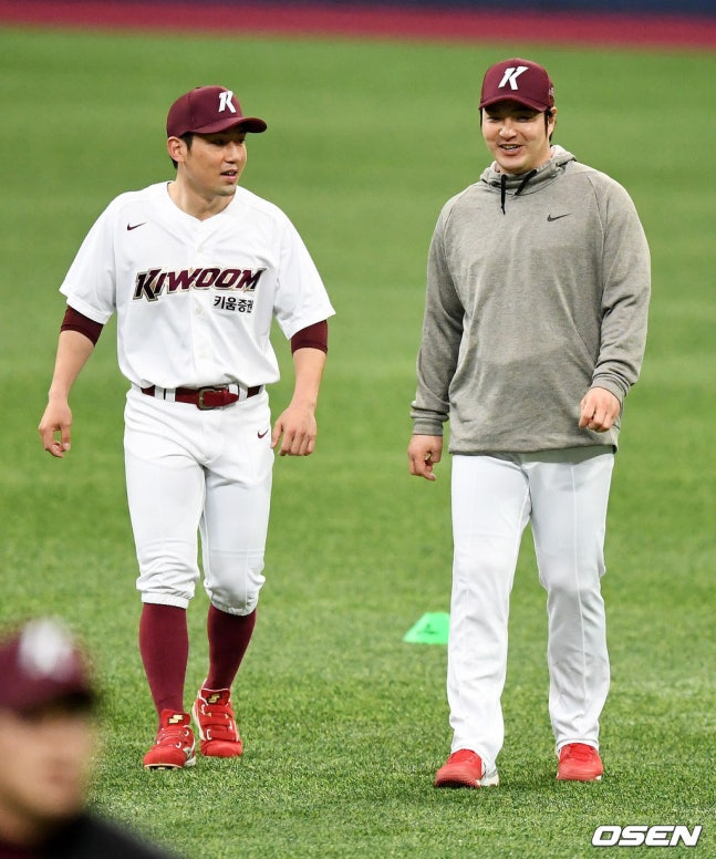 서건창과 박병호(2021시즌 당시)