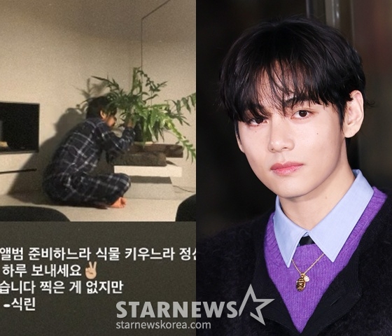 방탄소년단 뷔, '식린이' 된 의외의 근황 "앨범 준비+식물 키우느라 정신 많이 없어"