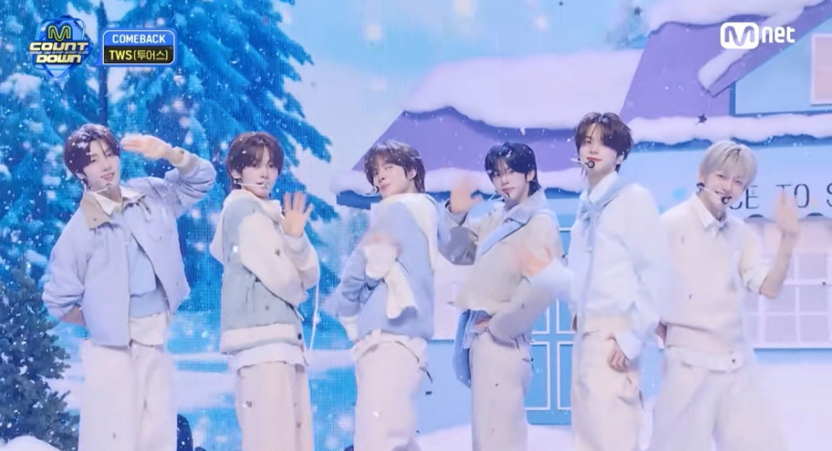 TWS, '엠카' 물들인 겨울 청량..설렘 가득 '다시 만난 오늘' 첫선