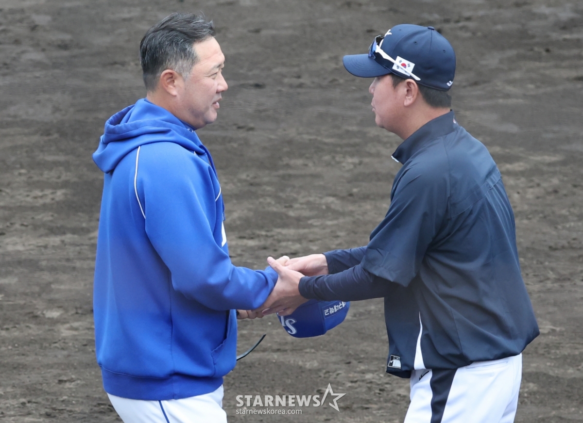 [포토] 박진만 감독 '윈윈 맞죠?'