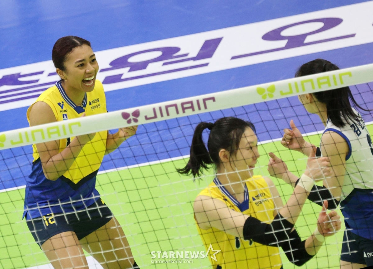 [포토]'1세트 서브에이스 환호' 자스티스