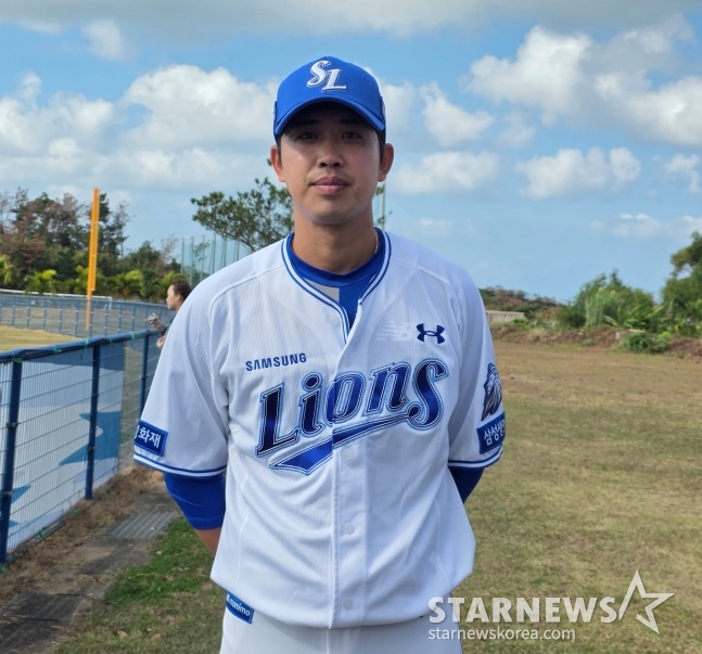 "저도 텐션 높은 편인데 어후..." 아기 사자 친화력 상상 이상, KIA 이적생은 고마웠다 [오키나와 현장]