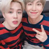 방탄소년단 지민X알엠, '커플티'투샷..미남들의 '브로맨스' 눈길