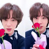 "잘 지내시죠?" 방탄소년단 진, 빨간 장미 로즈데이 인사