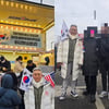 '尹지지' 최준용, 성조기 들고 서울구치소 커피차 미소 "탄핵 반대"