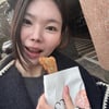 '건강 걱정' 이다은, 붕어빵 먹고 살아났네.."감기 조심" 미소 장착