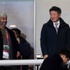 '4연임 성공' 정몽규 축구협회장 오만전 참석→환한 미소로 인사 [고양 현장]