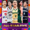 '韓 유일' 박지현, FIBA 아시아컵 베스트5 선정... "인상적인 활약"→기념샷도 '정중앙'