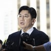 "사모펀드와 공모?"..방시혁, 4마디만 남기고 경찰 출석 [스타현장][종합]