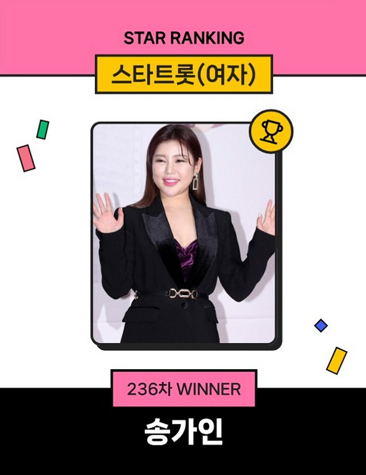 ソン・ガインの大記録の行進..236週連続スターランキング女性トロット1