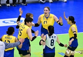 Hyundai Engineering & Construction, which has a busy way to go, has regained second place... Return to the lead in a day [V League]