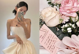 «Объявление о свадьбе» Чхве Джун Хи, подарок на новогодний букет бабушке тети.«Любимая госпожа Пак».