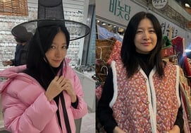 李英爱，韩国顶级明星出现在广场市场。"Kede Hun" 戴着纱帽 穿奶奶马甲也"玲珑外貌"