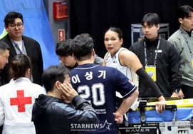 [Смущение одним разом] Танача, победительница конкурса Hyundai Construction, получила травму в 5 сетах.