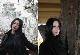 "Divorce" Clara, seeing how different she looks..All-black visual
