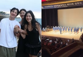 'Ом Тэ Ун♥' Юн Хе Чжин, дочь Джион, церемония поступления в школу Сонхва.Балерина мама и дочь вокалиста