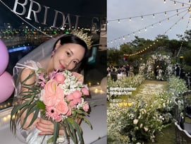 적재♥허송연, 꽃으로 장식된 야외 결혼식..레이디제인 "아름다워"