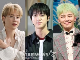 1위 방탄소년단 지민, 2위 방탄소년단 진, 3위 빅뱅 지드래곤