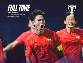 강원 코너킥으로 4골 폭발! '3-0→3-3→4-3' 日챔피언 고베에 짜릿승... 김건희 95분 극장골