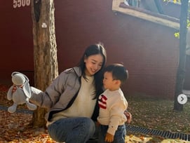 '둘째 이유 있었네..' 손연재, 육아가 적성에 딱..子와 행복