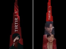 벌써 3번째! 방탄소년단 뷔, 세계 최고층 부르즈 할리파 장식