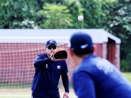 [포토]'노경은과 캐치볼' 류현진