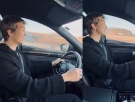 방탄소년단 RM, 면허 따더니 운전대 잡았다.."나도 웃김"