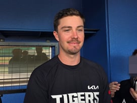 "김도영 무조건 아웃시킬 겁니다" 호주 국대 KIA 외인, 유쾌한 WBC 선전포고 [오키나와 현장]