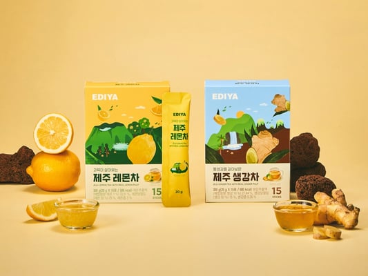 이디야커피, 제주 레몬차·생각차 MD 신제품 2종 선봬